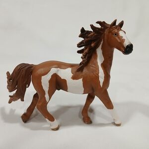 Schleich Brown White Paint Pinto Stallion 2014 Horse Animal Figure 13794 D73527